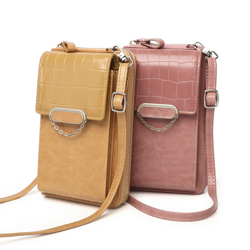 Mobile Phone Bag For Women Chain Stone Pattern Design Shoulder Bags Mobile Phone Bag For Women Chain Stone Pattern Design Shoulder Bags
